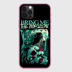 Чехол для iPhone 12 Pro Bring Me the Horizon, цвет: 3D-малиновый