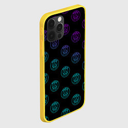 Чехол для iPhone 12 Pro PSG NEON ПСЖ НЕОН, цвет: 3D-желтый — фото 2