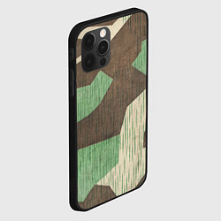 Чехол для iPhone 12 Pro Камуфляж хаки армейский, цвет: 3D-черный — фото 2