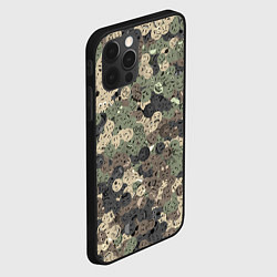 Чехол для iPhone 12 Pro Эмодзи камуфляж, цвет: 3D-черный — фото 2