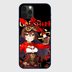 Чехол для iPhone 12 Pro Эмбер Genshin Impact, цвет: 3D-черный