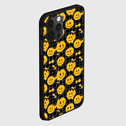 Чехол для iPhone 12 Pro Психоделические смайлы, цвет: 3D-черный — фото 2