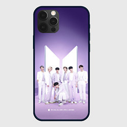 Чехол для iPhone 12 Pro BTS Purple, цвет: 3D-черный