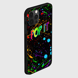 Чехол для iPhone 12 Pro POP IT CRAZY BRUSHES ПОП ИТ БРЫЗГИ КРАСОК, цвет: 3D-черный — фото 2