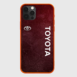 Чехол для iPhone 12 Pro TOYOTA RED GRUNGE, цвет: 3D-красный