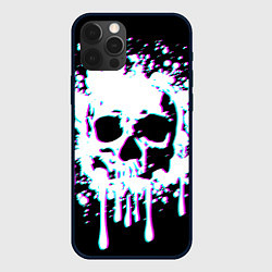 Чехол для iPhone 12 Pro Мерцающий череп, цвет: 3D-черный