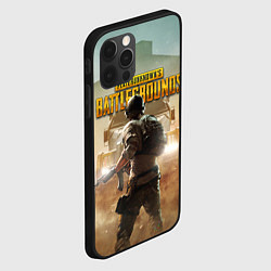 Чехол для iPhone 12 Pro PUBG СОЛДАТ В ШЛЕМЕ ПАБГ, цвет: 3D-черный — фото 2