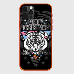 Чехол для iPhone 12 Pro Merry Christmas 2022, цвет: 3D-красный