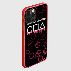 Чехол для iPhone 12 Pro Squid Game Pattern, цвет: 3D-красный — фото 2