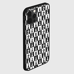 Чехол для iPhone 12 Pro Шахматы Шахматные Фигуры, цвет: 3D-черный — фото 2