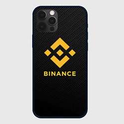 Чехол для iPhone 12 Pro БИНАНС ЛОГО CARBON BINANCE LOGO, цвет: 3D-черный