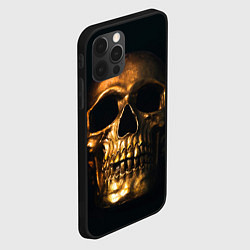 Чехол для iPhone 12 Pro Gold Skull, цвет: 3D-черный — фото 2