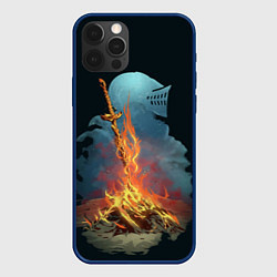 Чехол для iPhone 12 Pro Witcher 3 костер, цвет: 3D-тёмно-синий