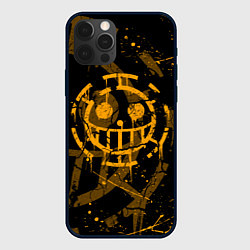 Чехол для iPhone 12 Pro ВАН ПИС ПИРАТЫ ЖЁЛТЫЙ ЛОГО, цвет: 3D-черный