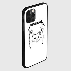 Чехол для iPhone 12 Pro Metallica Meowtallica, цвет: 3D-черный — фото 2