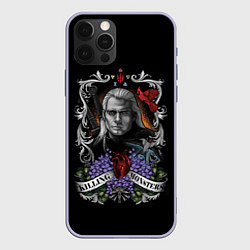 Чехол для iPhone 12 Pro ГЕРАЛЬТ КРАСОЧНЫЙ ПОСТЕР ГЕРАЛЬ ИЗ РИВИИ, цвет: 3D-светло-сиреневый