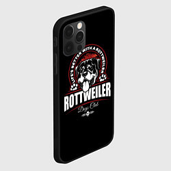 Чехол для iPhone 12 Pro Ротвейлер Rottweiler, цвет: 3D-черный — фото 2