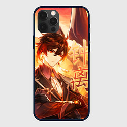 Чехол для iPhone 12 Pro Genshin Impact: Zhongli, цвет: 3D-черный