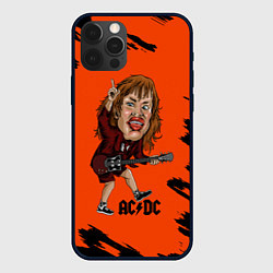 Чехол iPhone 12 Pro Шарж Ангус Янг ACDC