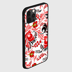 Чехол для iPhone 12 Pro Русская национальная роспись, цвет: 3D-черный — фото 2