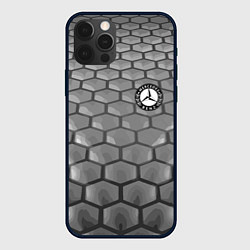 Чехол для iPhone 12 Pro Mercedes-Benz pattern, цвет: 3D-черный