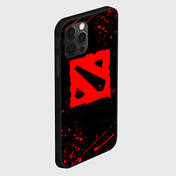 Чехол для iPhone 12 Pro DOTA 2 БРЫЗГИ КРАСОК ДОТА 2 ЛОГО, цвет: 3D-черный — фото 2