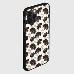 Чехол для iPhone 12 Pro Такса Dachshund Dog, цвет: 3D-черный — фото 2