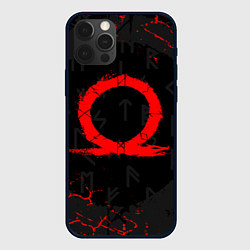 Чехол для iPhone 12 Pro GOD OF WAR CRATOS LOGO, цвет: 3D-черный