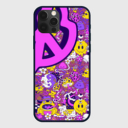 Чехол для iPhone 12 Pro Психоделика Существа Знаки, цвет: 3D-черный