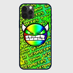 Чехол iPhone 12 Pro Geometry Dash: Acid Green