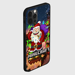 Чехол для iPhone 12 Pro НОВОГОДНЯЯ ЁЛКА В МАЙНКРАФТ SANTA CLAUS, цвет: 3D-черный — фото 2