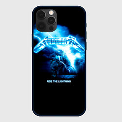 Чехол для iPhone 12 Pro Ride the Lightning Metallica, цвет: 3D-черный