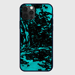 Чехол для iPhone 12 Pro НЕОНОВЫЕ БРЫЗГИ КРАСОК ГРАНЖ NEON, цвет: 3D-черный