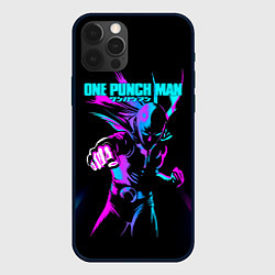 Чехол для iPhone 12 Pro Неоновый Сайтама One Punch-Man, цвет: 3D-черный