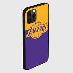 Чехол для iPhone 12 Pro LAKERS LINE HEXAGON SPORT, цвет: 3D-черный — фото 2