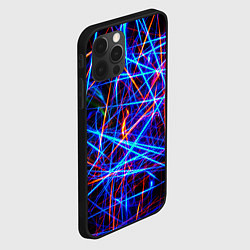 Чехол для iPhone 12 Pro NEON LINES Glowing Lines Effect, цвет: 3D-черный — фото 2