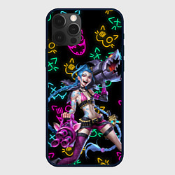 Чехол iPhone 12 Pro JINX ARCANE NEON MEOW! LOL