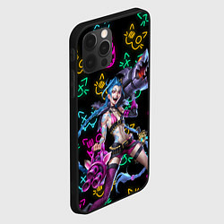 Чехол для iPhone 12 Pro JINX ARCANE NEON MEOW! LOL, цвет: 3D-черный — фото 2