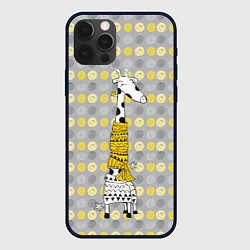 Чехол для iPhone 12 Pro Милая жирафа в шарфе, цвет: 3D-черный
