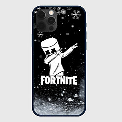 Чехол iPhone 12 Pro НОВОГОДНИЙ FORTNITE MARSHMELLO