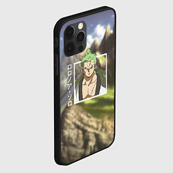 Чехол для iPhone 12 Pro Ван-Пис One Piece, Зоро Ророноа Zoro Roronoa, цвет: 3D-черный — фото 2