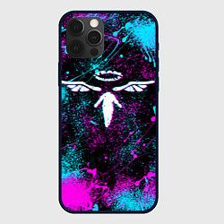 Чехол для iPhone 12 Pro TEAM VALHALLA ВАЛЬХАЛЛА NEON, цвет: 3D-черный