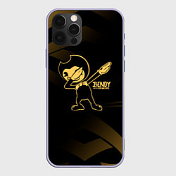 Чехол iPhone 12 Pro Bendy and the ink machine золотистый