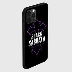 Чехол для iPhone 12 Pro Black Sabbat Cross, цвет: 3D-черный — фото 2