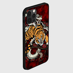 Чехол для iPhone 12 Pro Тигр со Змеёй 2022, цвет: 3D-черный — фото 2