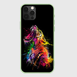 Чехол для iPhone 12 Pro Тигр 2022 Tigr, цвет: 3D-салатовый