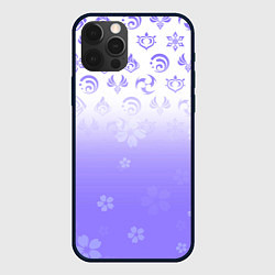 Чехол iPhone 12 Pro GENSHIN IMPACT SYMBOL PATTERN SAKURA САКУРА