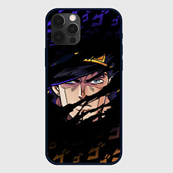 Чехол для iPhone 12 Pro JOJOS BIZARRE ADVENTURE ЛИЦО ГЕРОЯ, цвет: 3D-черный