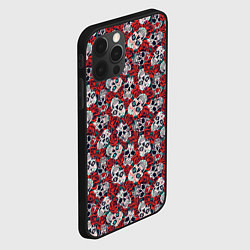 Чехол для iPhone 12 Pro Skulls & roses, цвет: 3D-черный — фото 2