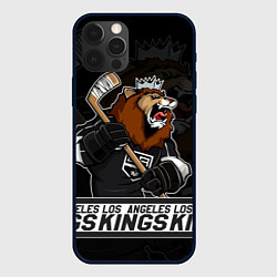 Чехол для iPhone 12 Pro Лос Анджелес Кингз, Los Angeles Kings, цвет: 3D-черный